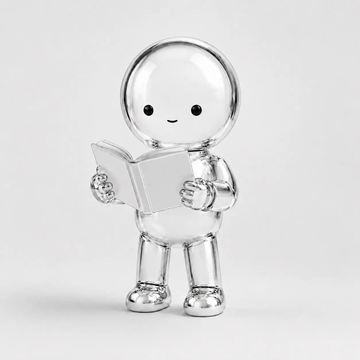A Doppel reading a book