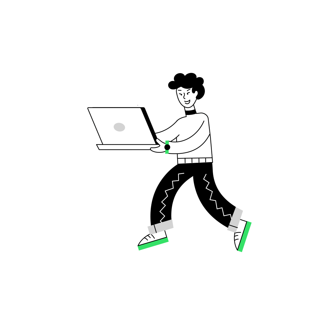 Person working with a laptop